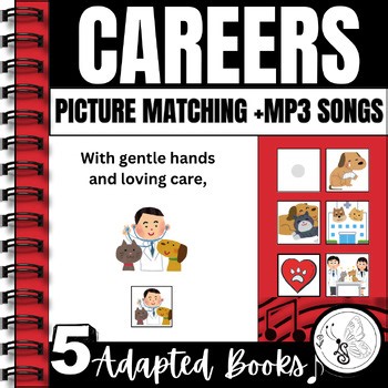 "When I grow up" Job Adapted Books For Sped Homeschool Interactive Stories