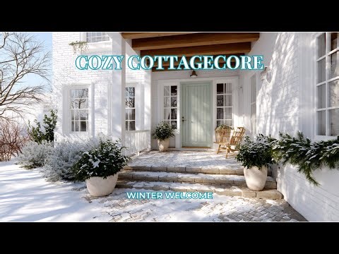 Cottagecore Winter Entryway Home Tour | Classic Cozy Decor for Holiday Guest Welcomes