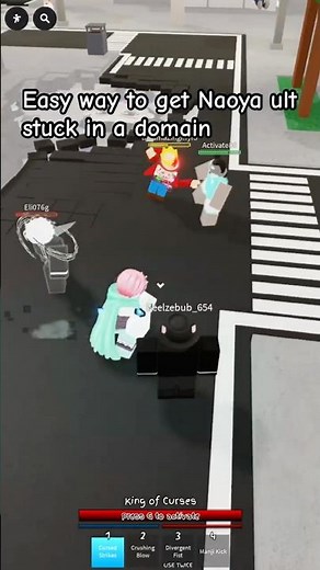 [JJS] easy way to get Naoya ult stuck in domain #jjkgame #jujutsushenanigans #roblox #jjk