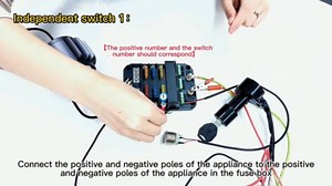 12V Fuse Block with Relay, Marine Fuse Panel,Automotive 6 Circuits Fuse and Relay Box with Acc Interface, Universal Fuse Block and Relay Kit with LED Warning for Cars Trucks Marine Boat