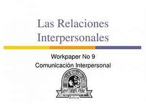 Las Relaciones Interpersonales - SlideServe