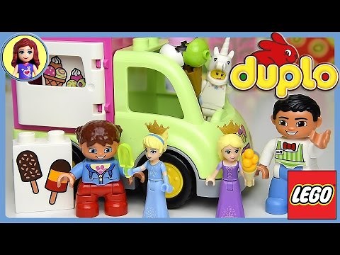 Lego Duplo Icecream Truck Van Set Build Review Play with Disney Princesses - Kids Toys
