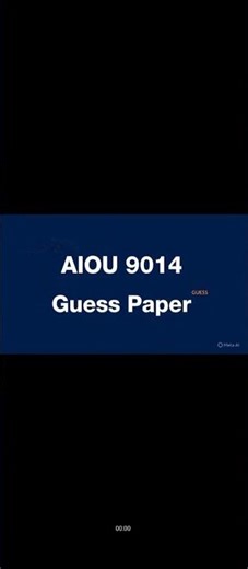 AIOU 9014 Code Guess Paper| AIOU 9014 Important Questions| AIOU Code 9014 Guess|AIOU 9014 Past Paper