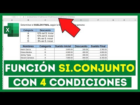 Función SI.CONJUNTO en Excel con 4 CONDICIONES (Ejemplo)