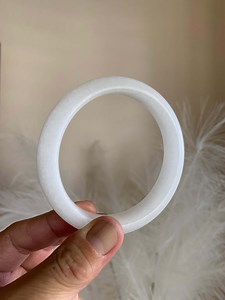 Genuine White Jade Bangle Bracelet: Good Fortune, Luck, Protection (56-63mm) - Etsy