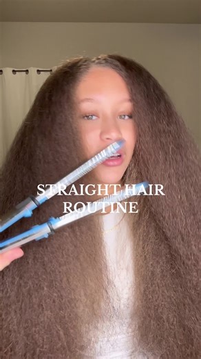 Straight Hair Routine | How to Straighten Curly Hair Tutorial