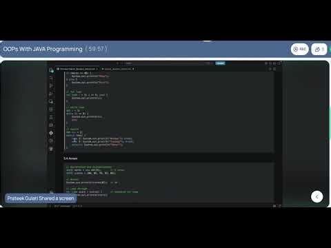 Object Oriented Programming with Java Training and placement 