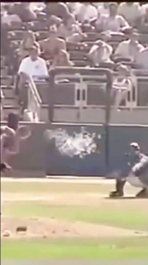 Randy Johnson hits a bird!! #mlb #baseball #mlbhighlights #shorts