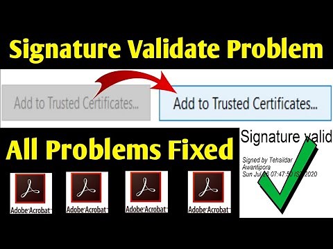 Signature Validate Problem In Adobe Acrobat Reader - J&K Domicile Validating Signature Problem Fixed