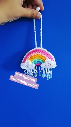 crochet rainbow 🌈 #viral #shorts #creative #surprise #rainbow #crochet #crochetcrosai