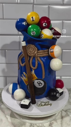 Creative Billiards Theme Cake Design Ideas