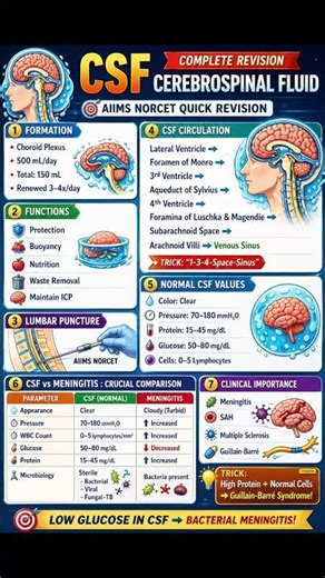 R u confused with CSF ?, made easy for u..check now ..#nursingstudent #norcet2026 #nurse #nursing