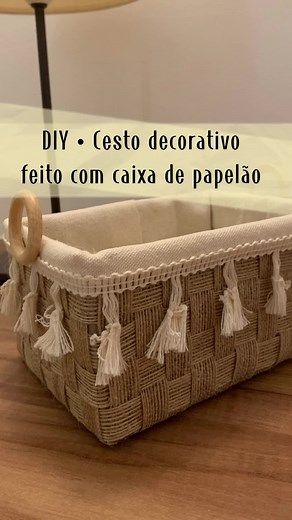 DIY: Cesto decorativo com caixa de papelão
