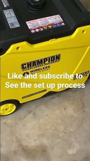 Purchased a champion 4500 W wireless remote start generator (set up process coming soon)