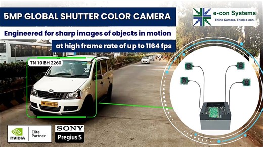 High Frame Rate 5MP Global Shutter Camera for NVIDIA Jetson AGX Orin