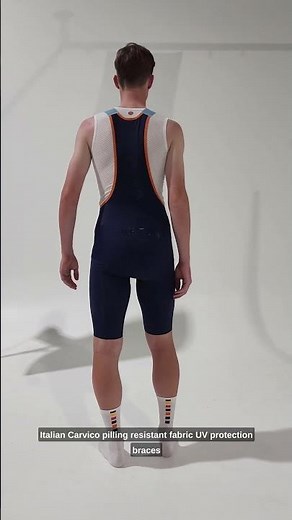 Mens Cycling Bib shorts Urban+ Traveler Blue