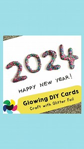 17K views · 199 reactions |  Glowing DIY Cards ✨Craft Your Homemade Glitter: Create a distinctive greeting card with foil! Turn everyday kitchen foil and permanent markers into vibrant, homemade glitters. Sprinkle these dazzling creations onto hot glue, shaping personalized numbers or letters for unique and shimmering cards. Ideal for home projects or school activities. #chanafavors | Chanafavors | Facebook