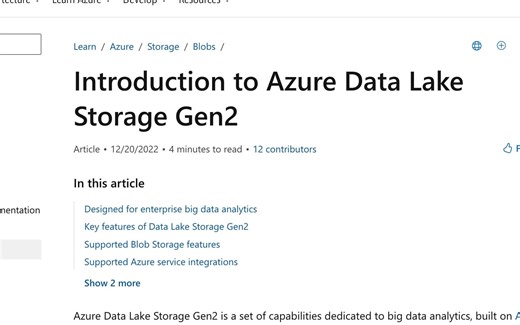 Azure Data Lake Storage Gen2 Overview