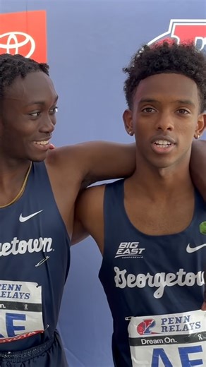 The Stride Report on Instagram: "The Georgetown men after their exciting 7:13.95 victory in the Championship of America Men’s 4x800. 🎥: @laurcawley"
