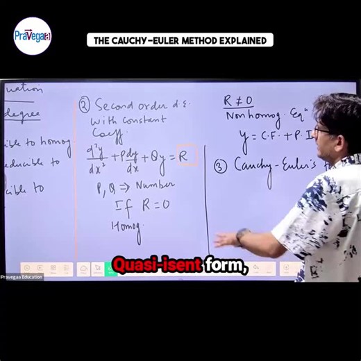 Cauchy-Euler Method for Non-Constant Coefficients in Differential Equations | Pravegaa Education posted on the topic | LinkedIn
