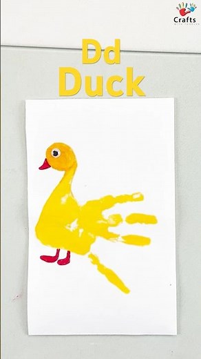 D for Duck🐥- Alphabet handprint art for toddlers🔠 #shorts #alphabet #toddler #duck #abcd #kids