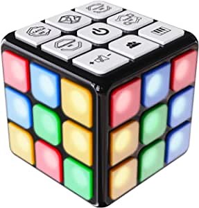 Flashing Cube Electronic Third-Order Music Cube Memory & Brain Game 4-in-1 Handheld Game Toy for 6-12 Years Old Kids Fun Gift Toy for Boys and Girls and Teens