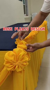 25K views · 1.4K reactions | Rose pleats design table skirting tutorial for beginners basic table skirting tutorial #knifepleats #tableskirtingtutorial #singlepleats #tableskirtingforbeginners #flowerdesign #tutorial #beginners #rosepleats #roses | Vins avenue | Facebook