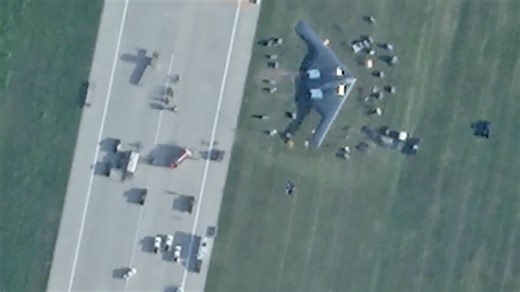 Google Maps caught a crashed B-2 stealth bomber on the runway