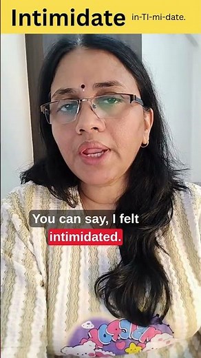Learn the Word Intimidate | Meaning, Examples, and Usage in English #englishvocabmastery #english