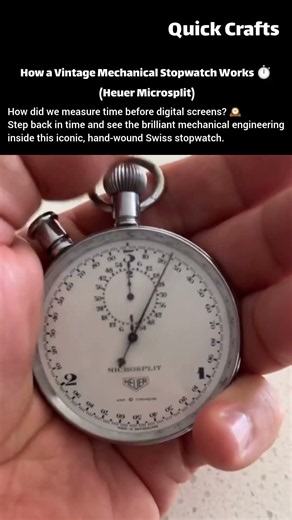 How a Vintage Mechanical Stopwatch Works ⏱️ (Heuer Microsplit)