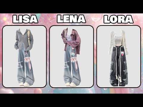 Casual Vibes or Trendy Mood ✨ Lisa vs Lena vs Lora Fashion Quiz #lisaorlena #outfitideas