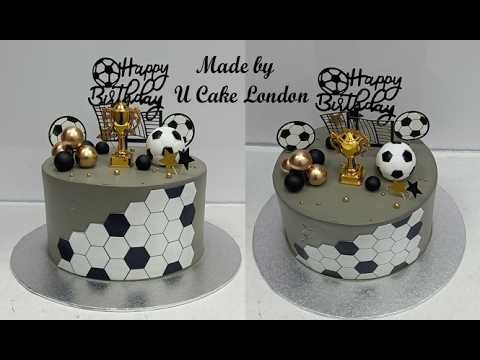 How to make a football theme cake with edible stripe