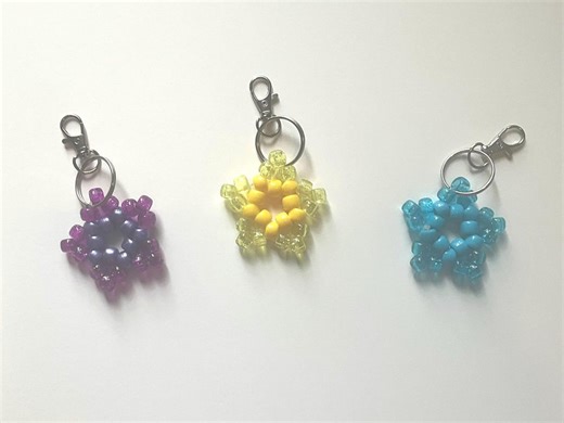 Various Beaded Star Keychains - Etsy