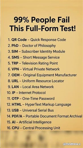 99% People Fail This Full-Form Test.