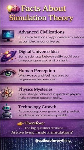 5 Mind-Blowing Facts About Simulation Theory 🤯Are We Living Inside a Computer Program?