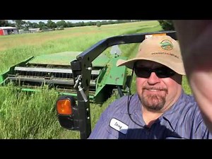 Hay Mowing with JOHN DEERE 3046R Compact Tractor