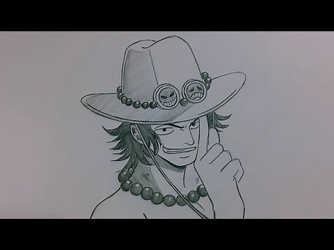 How to Draw ACE from Anime [One Piece]