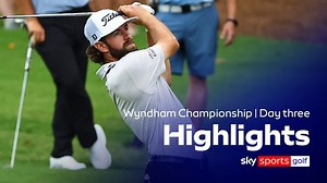 Wyndham Championship: Leader Cameron Young 'benefits from stoppage' as defending champion Aaron Rai falls back