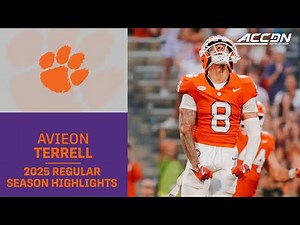 Avieon Terrell 2025 Regular Season Highlights | Clemson Cornerback