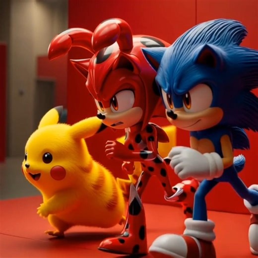 squid game with Sonic, Ladybug and Pikachu this is fantastic #squidgame #squidgamchallenge #pikachu