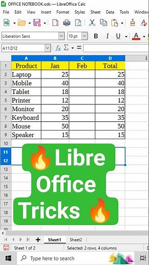 libre Office calc tricks #libreoffice #libreofficecalc #libreofficetutorial #pastespecial