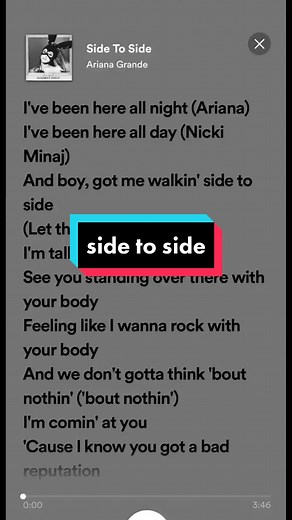 Ariana Grande - Side to Side: Lyrics, Songs, and More