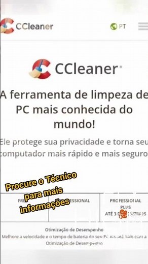 Use o #CCleaner e limpe seu computador 💻 mais facilmente.