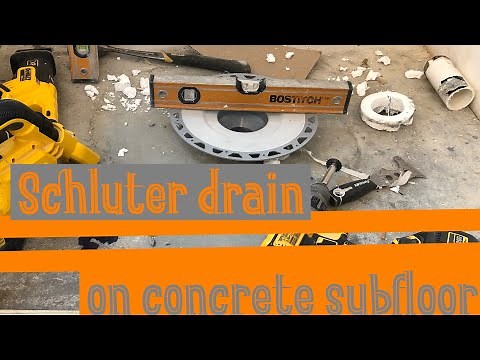 Schluter drain installation on slab, no access