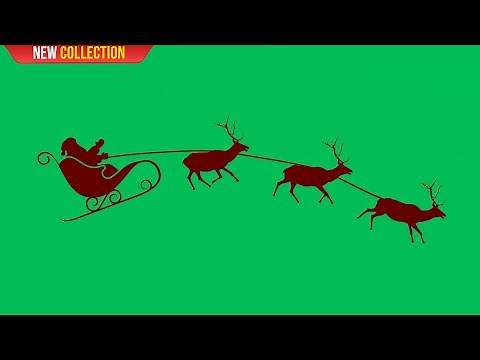 Green Screen Santa Claus's Sleigh Animation | Christmas | 4K | Global Kreators