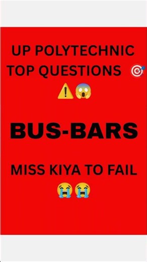 Bus Bar का सही Use नहीं पता? ये वीडियो देखो 😱 😭😭 #viral #youtubeshorts #youtubeshorts #exam #study