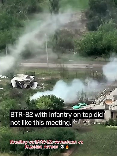 Bradley vs BTR 82 American vs Russian Armor 💀🔥 #Bradley #BTR82 #Military #Tank #tanks #shorts #war