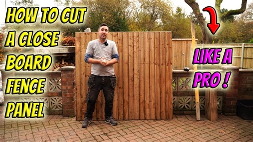 Cutting a fence panel down to size made simple
