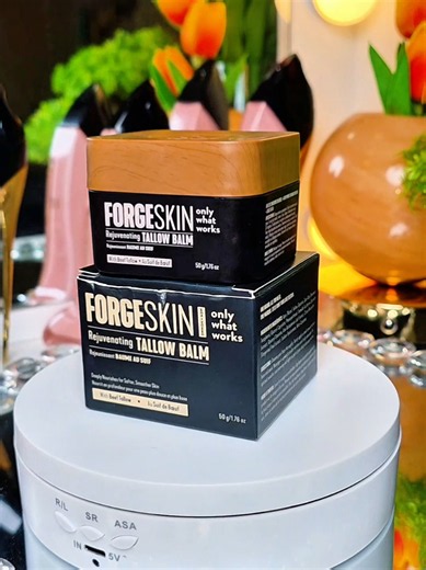 FORGE SKIN Wrinkle Defense & Natural Anti-Aging Beef Tallow Moisturizer for Men - Face Balm Skincare Cream for Dry Rough Skin Tallow-Based Mens Face Lotion for Hydration Firmness Wrinkle Repair & Glow Honey Jojoba Hydrating Smooth Skin Nourishing Moisture