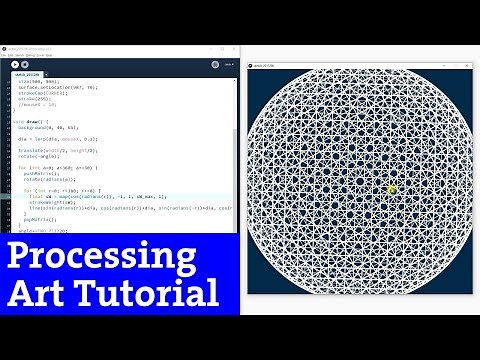 Ep.16 Processing tutorial | Line of Symmetry | Circle Pattern | Sacred Geometry (Creative Code Art)